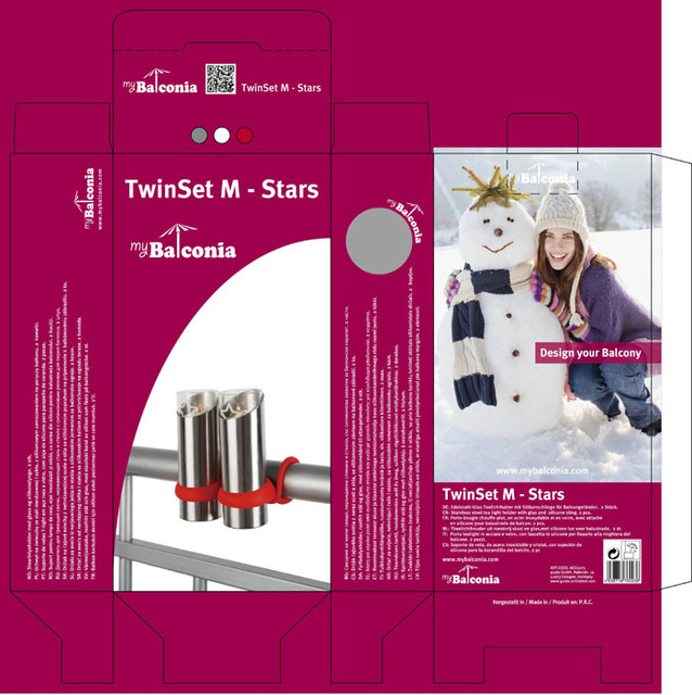 TwinSet M-Stars(ACC6273)烛台-10.8x5.1x21.7